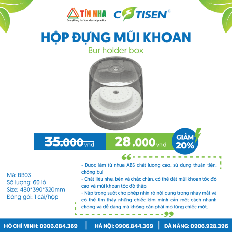 Hộp Đựng Mũi Khoan (Bur Holder Box)