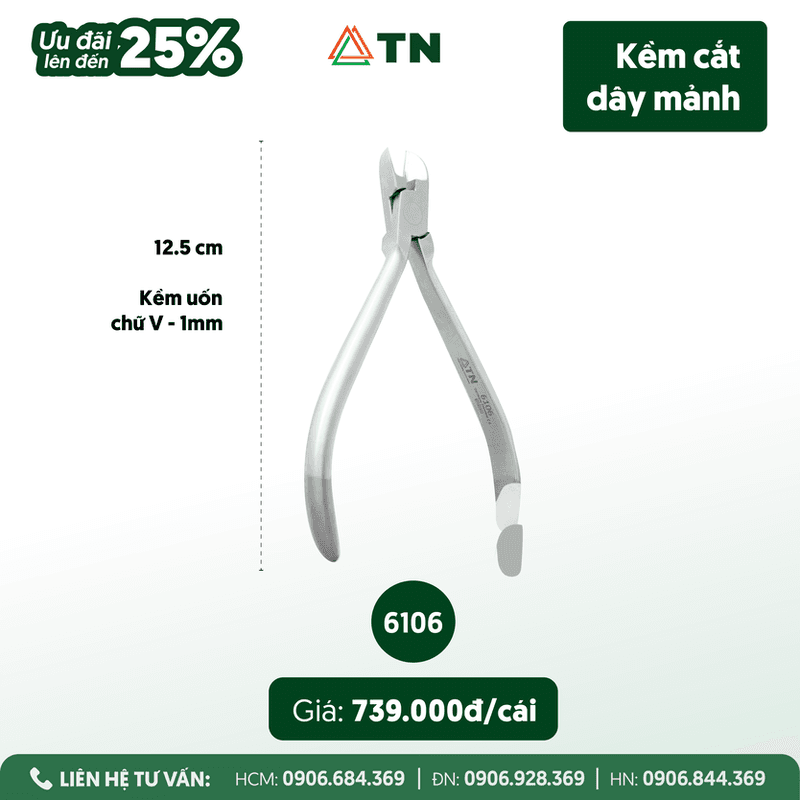 Kềm cắt dây mảnh (Ms: 6106)