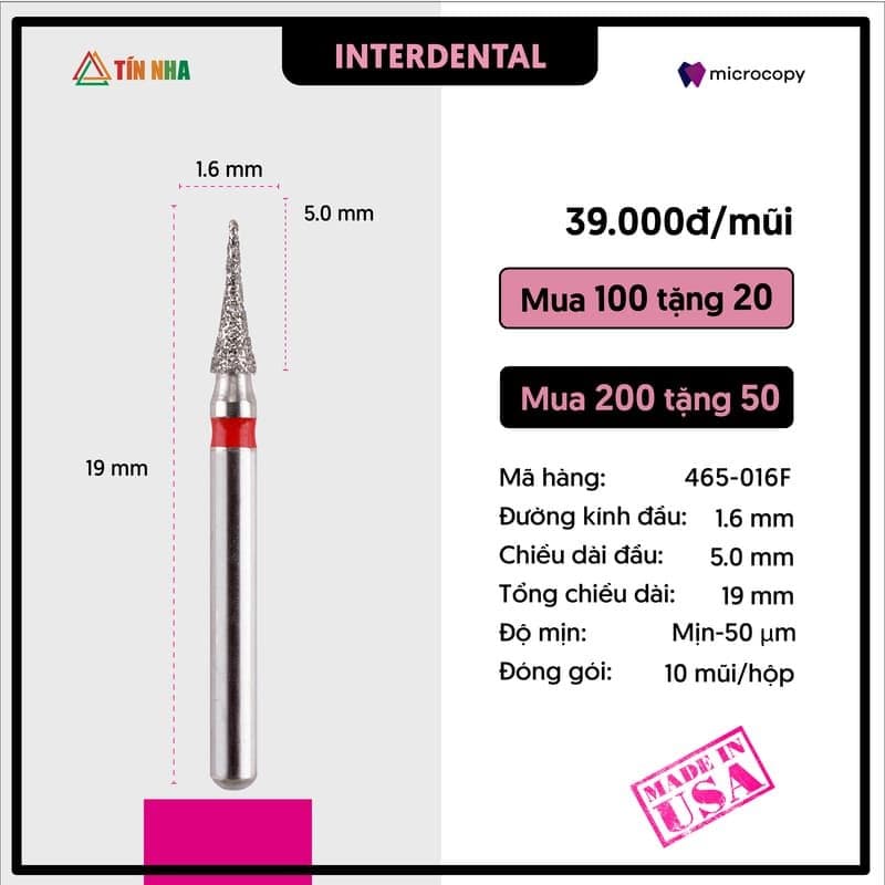 Mũi Khoan Khai Thác 1,6mm